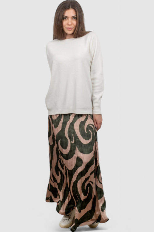 Ženska zelena midi plisirana suknja Eli