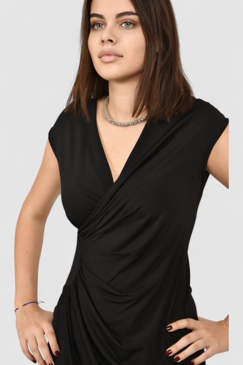 Ženska crna  večernja haljina Kayla