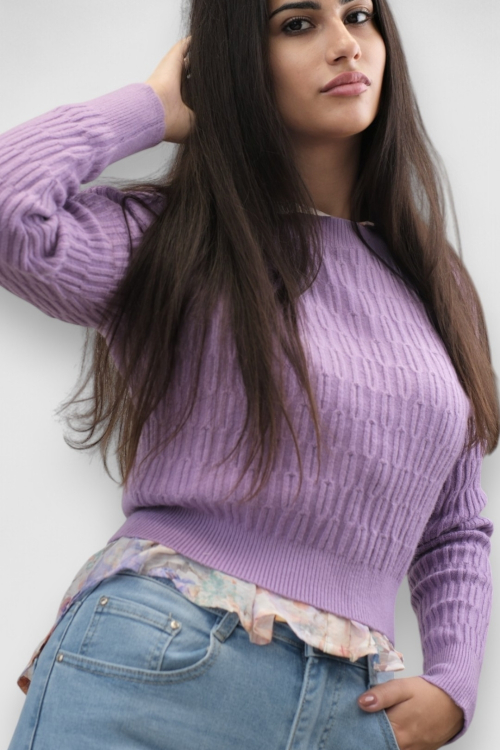 Ženski ljubičasti lagani džemper Stella