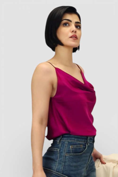 Ženski ljubičasti elegantni top Scarlet