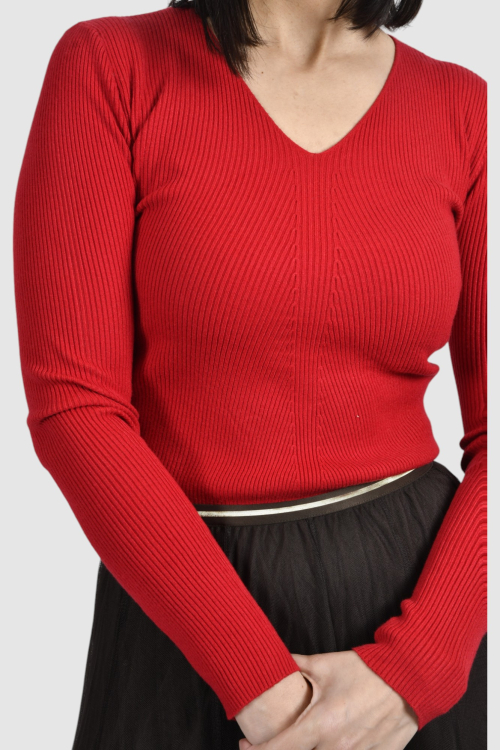 Ženski crveni lagani džemper Zoe