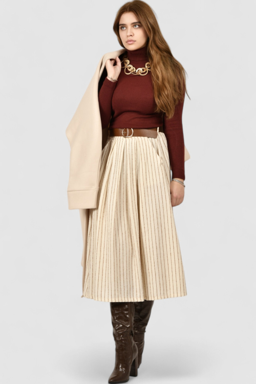 Ženski smeđi lagani džemper Zoey