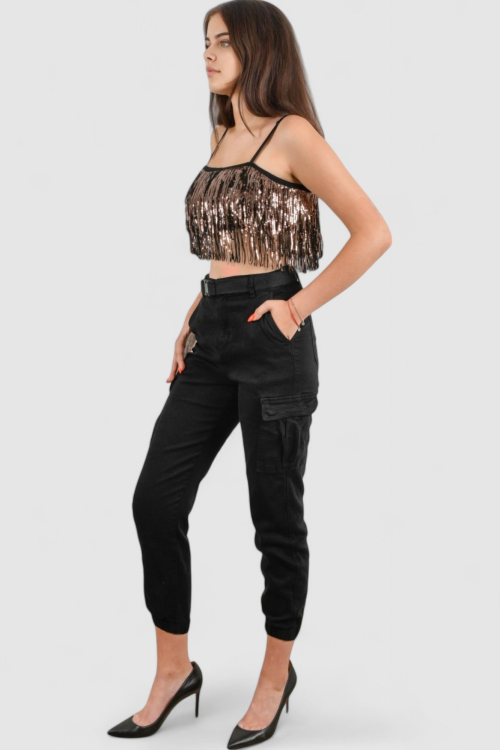 Ženski brončani party top Eve