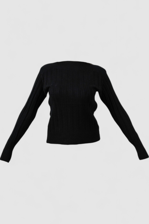 Ženski crni topliji džemper Glow