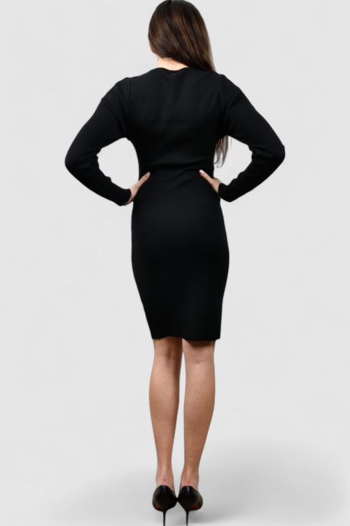 Ženska crna svakodnevna haljina Althea