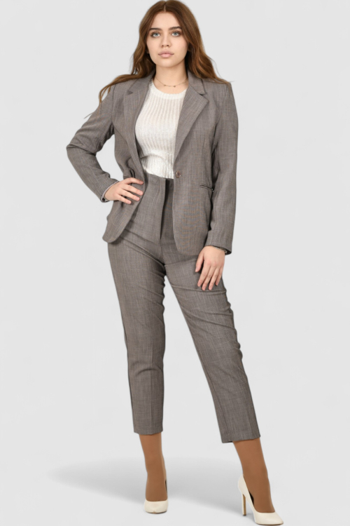 Ženski sivi poslovni sako Alyssa Grey