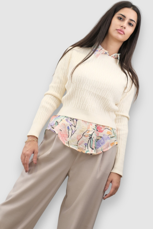 Ženski bijeli lagani džemper Stella