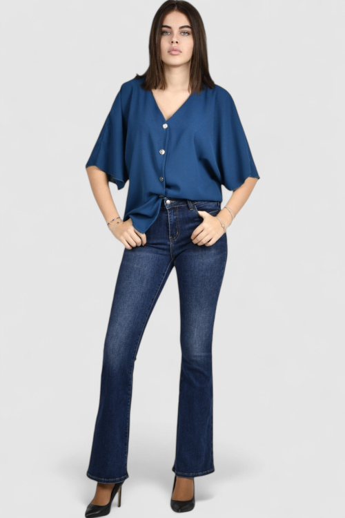 Ženska plava elegantna košulja Ivelisse