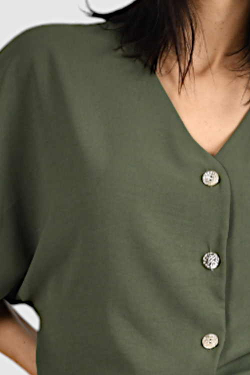 Ženska zelena elegantna košulja Ivelisse