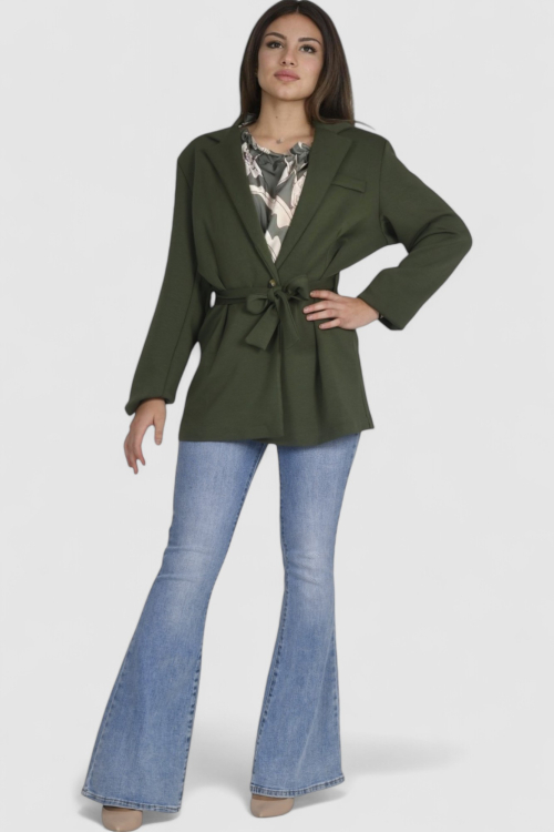 Ženski zeleni dugi sako Fay