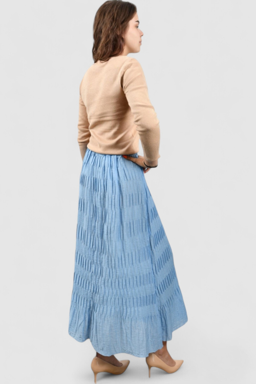 Ženska plava plisirana suknja Briell