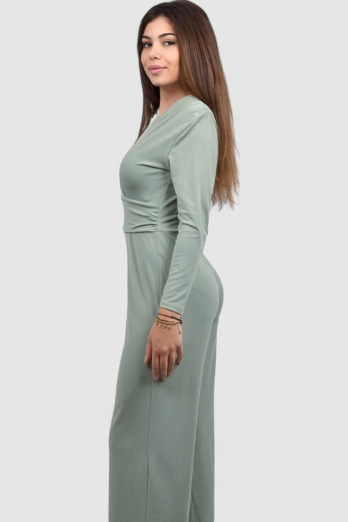 Ženski zeleni elegantni kombinezon Elara