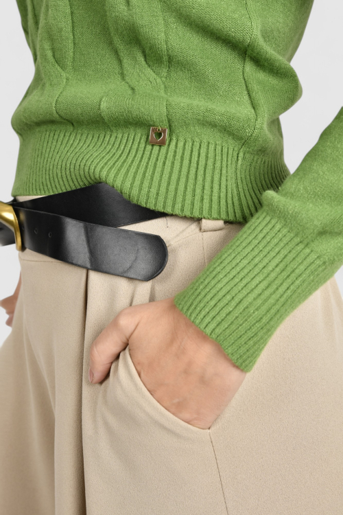 Ženski zeleni lagani džemper Damaris