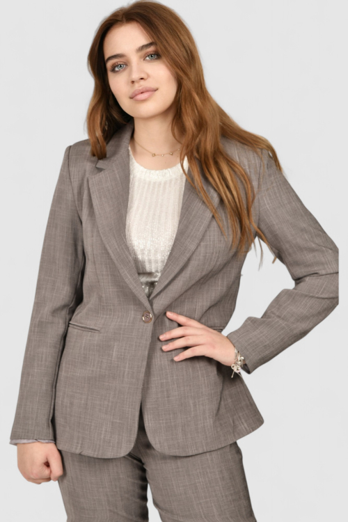 Ženski sivi poslovni sako Alyssa Grey