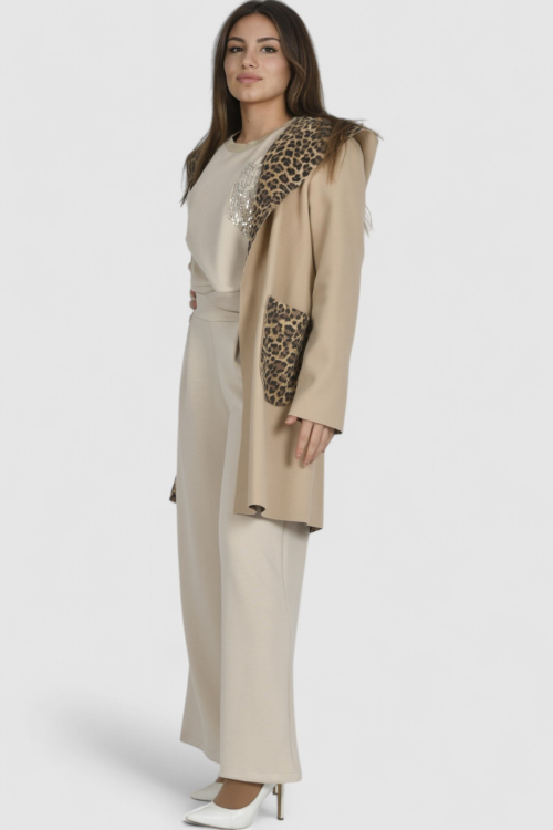 Ženski bež midi kaput Bluebell