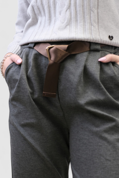 Ženski sivi topliji džemper Maelle