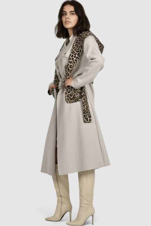 Ženski dugi kaput Paris Beige