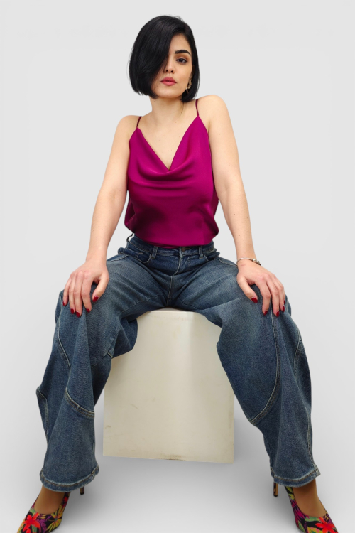 Ženski ljubičasti elegantni top Scarlet