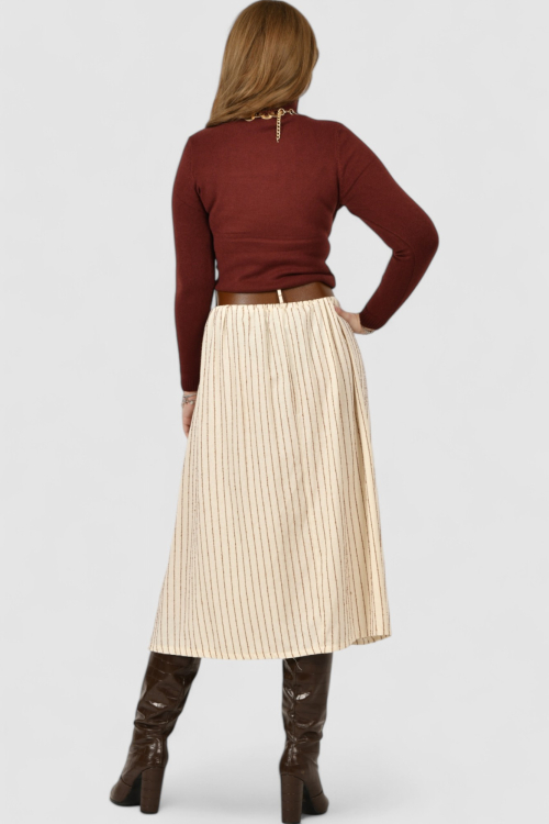 Ženska bež midi suknja Leta