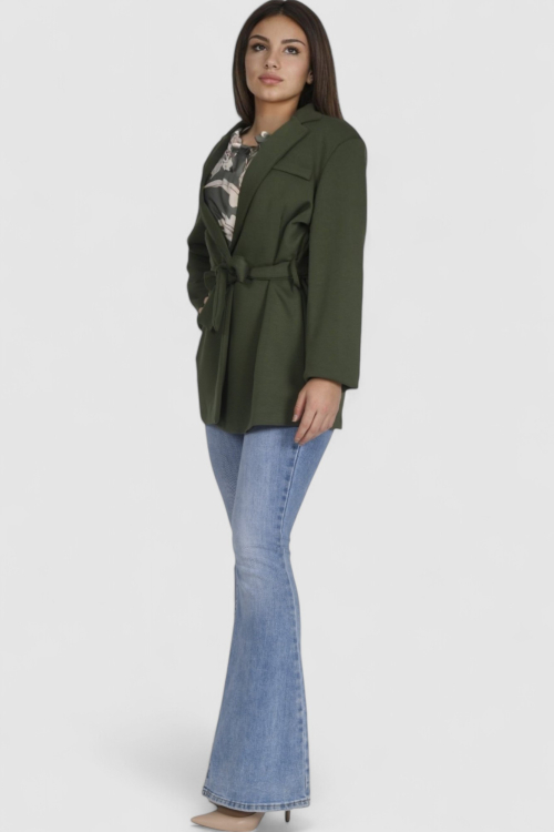 Ženski zeleni dugi sako Fay