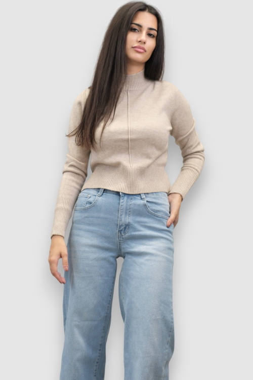 Ženski bež lagani džemper Madeline