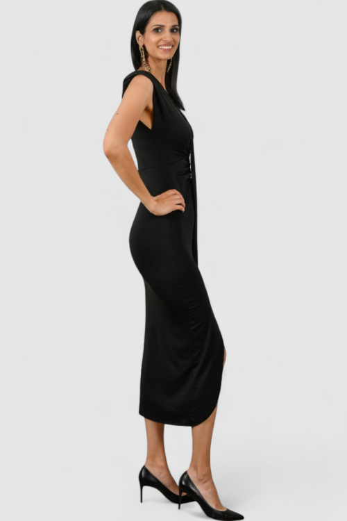 Ženska crna večernja haljina Lettie