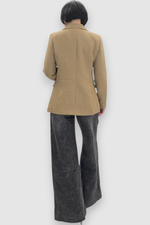 Blago pripijeni sako Ilse od tvida u camel boji sa svjetlucavim efektom