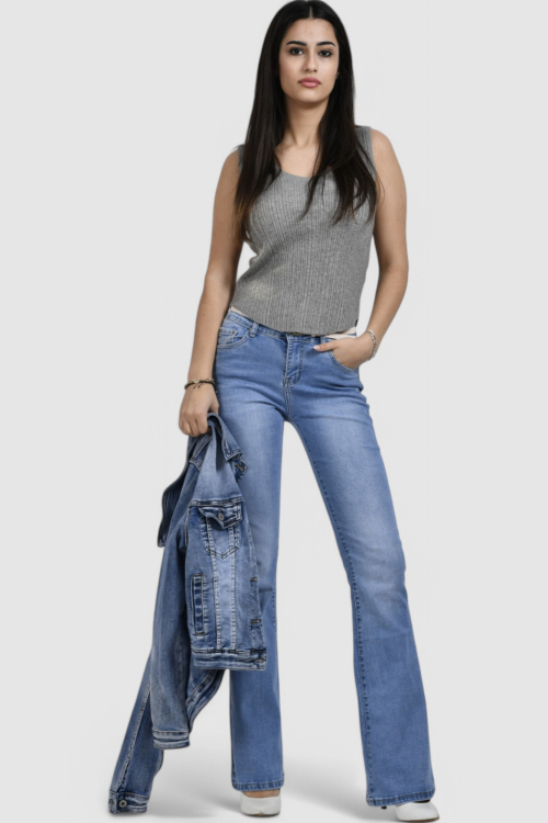 Ženski sivi top Skyla