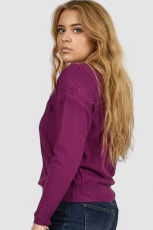 Ženski ljubičasti lagani džemper Erica