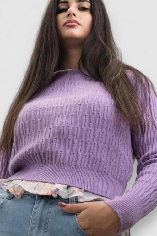 Ženski ljubičasti lagani džemper Stella