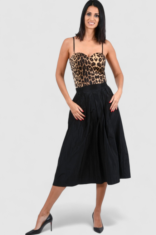 Ženska crna midi suknja Mireille