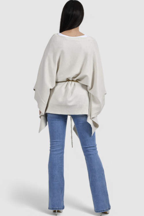 Ženski bijeli poncho Natasha