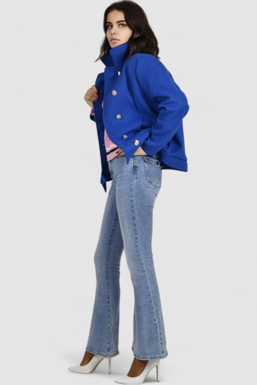 Ženski kraljevsko plavi kratki kaput Billie