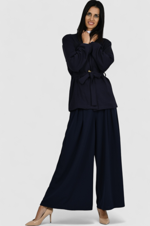 Ženski plavi dugi sako Fay