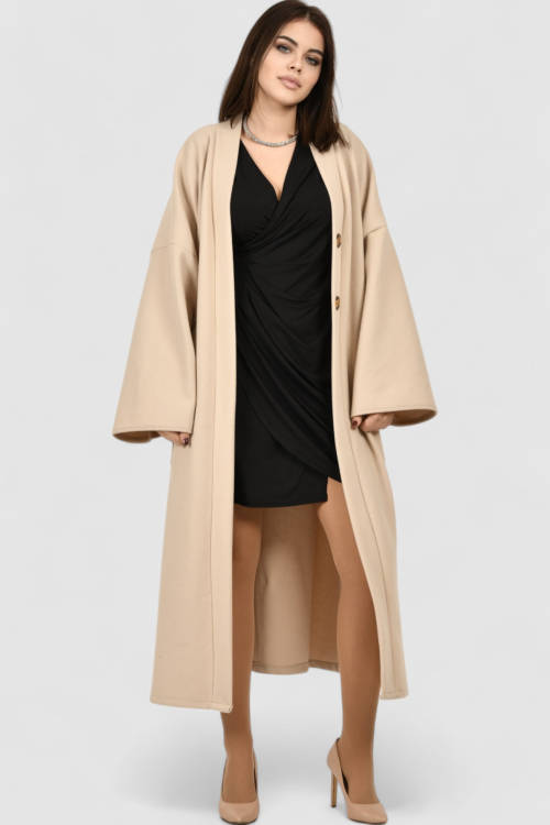 Ženski bež dugi kaput Madison