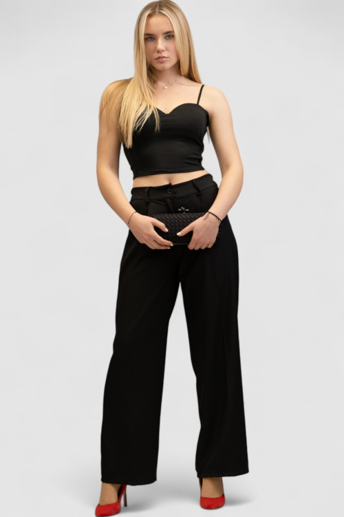 Ženski crni elegantni top Clare