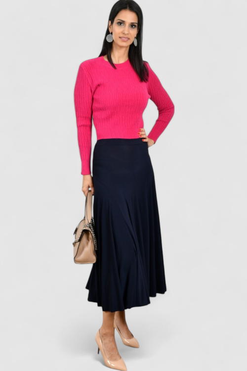 Ženska plava maxi suknja Lilith