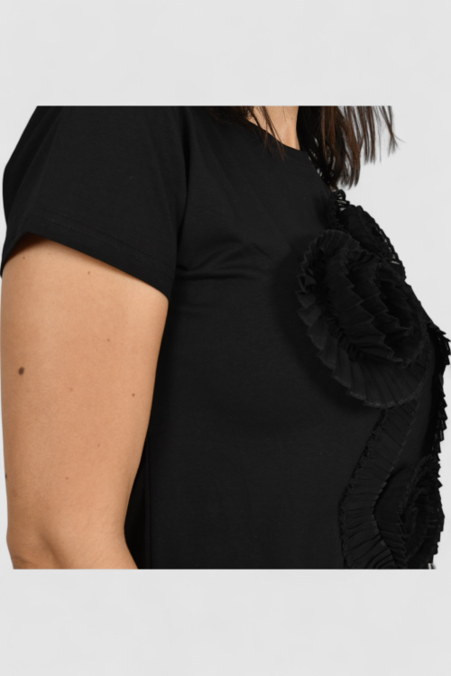 Ženska crna majica kratki rukav Calypso