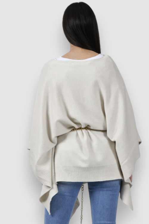 Ženski bijeli poncho Natasha