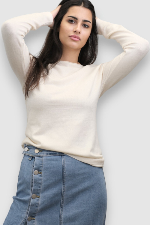 Ženski bijeli lagani džemper Hannah