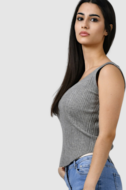 Ženski sivi top Skyla