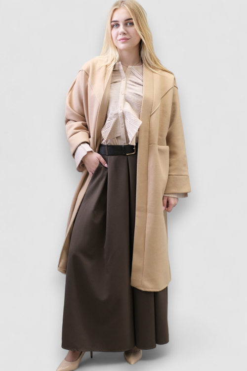 Ženske tamno smeđe  suknja hlače Cicely