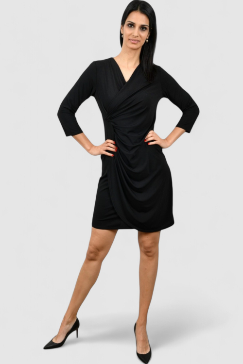 Ženska crna večernja haljina Daria