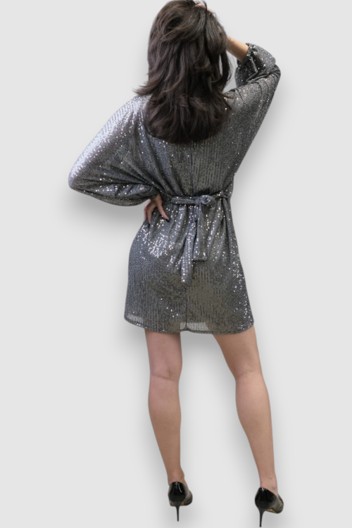 Ženska siva večernja haljina Finley