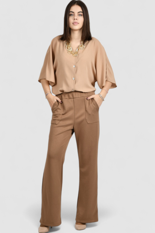 Ženska camel elegantna košulja Ivelisse