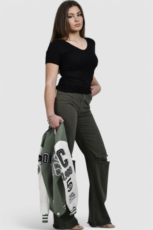 Ženska crna majica kratki rukav Dani