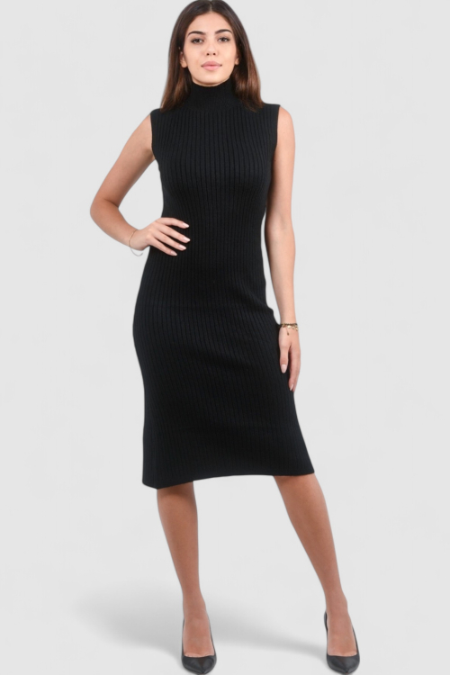 Ženska crna svakodnevna haljina Natalie