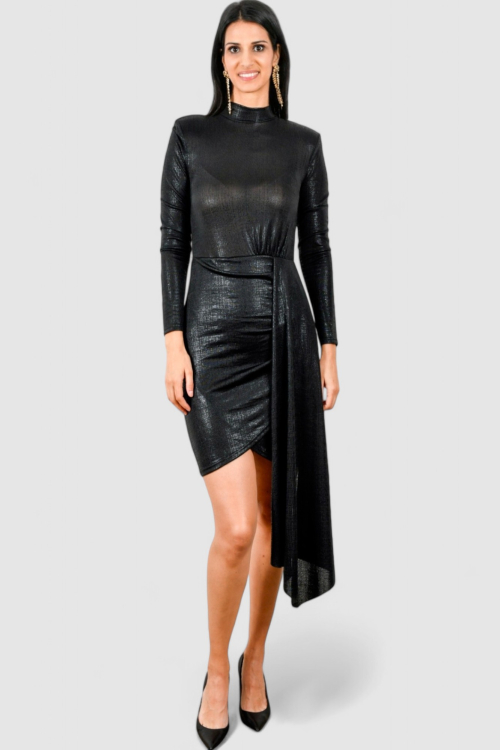 Ženska crna večernja haljina Ranya