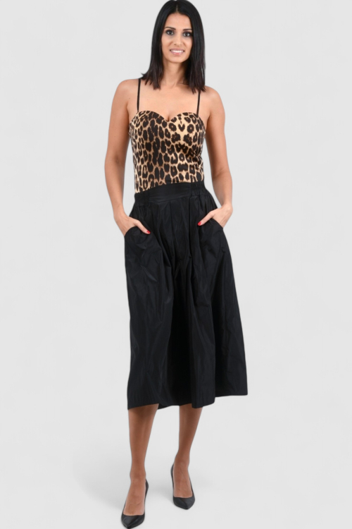 Ženska crna midi suknja Mireille