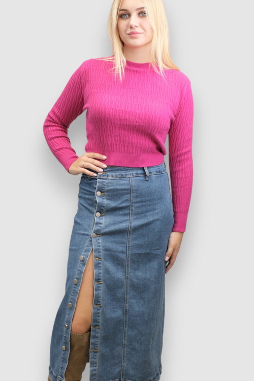 Ženski rozi lagani džemper Stella